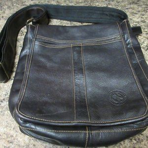 Leather Messenger Shoulder Bag